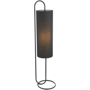 Merano Arenzano Floor Lamp Matt Black & Black Fabric
