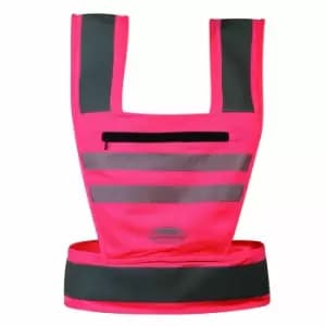 Weatherbeeta Unisex Adult Reflective Bib (XS) (Hi Vis Pink)