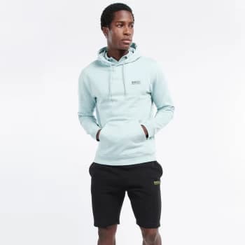 Barbour International Mens Essential Pullover Hoodie - Pastel Spruce - S
