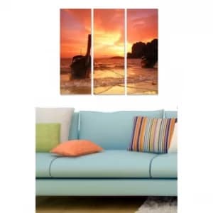 MDF7316075 Multicolor Decorative MDF Painting (3 Pieces)