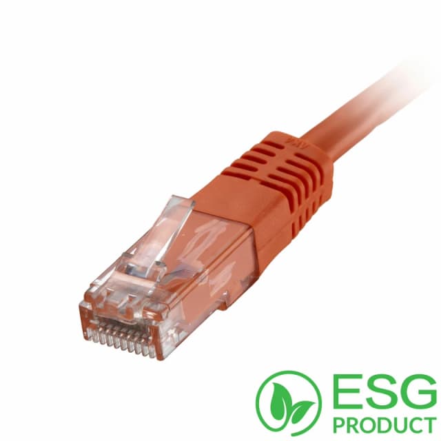 Cablenet Cablenet 0.3m Cat5e RJ45 Orange U/UTP PVC 24AWG Flush Moulded Booted Patch Lead (PK 100) 67-9003B