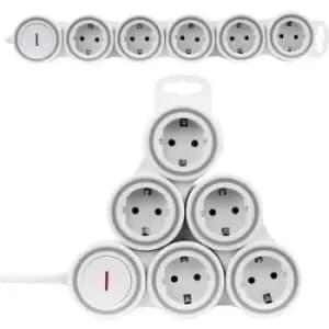 REV 0015520115 Power strip (+ switch) 1 Piece White, Grey PG connector