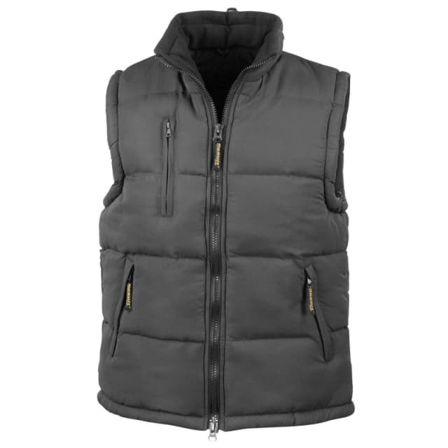 Result Result Men Padded Body Warmer in Black Size: X-Small Black XS Male 5063527385543