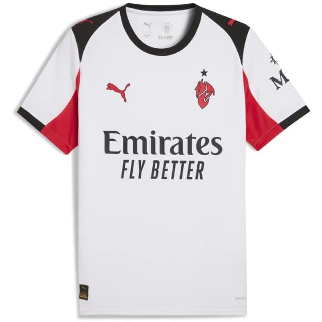 Puma AC Milan Away Shirt 2025 2026 Adults White/Red male S