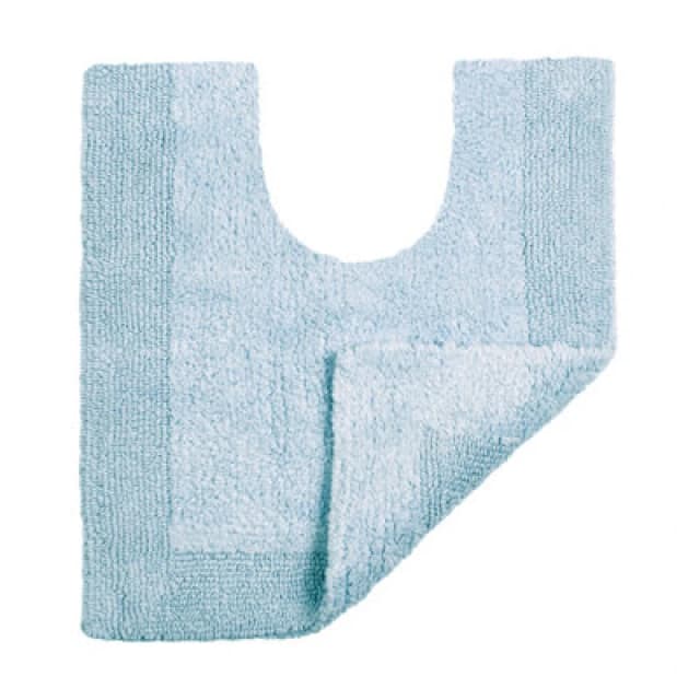 Allure Bath Fashions Elegance Reversible Heavyweight Pedestal Mat - Baby Blue