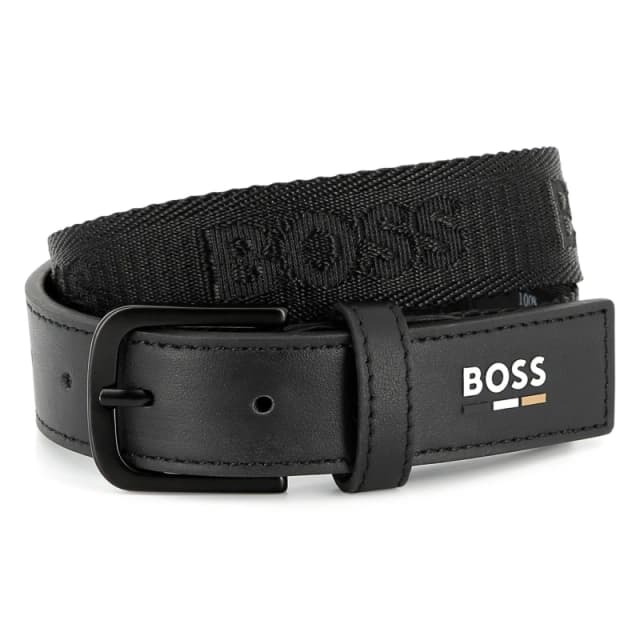 Boss Kids Logo Belt Black 09B male 6 Yrs (60)