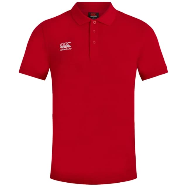 Canterbury Canterbury Men Waimak Short Sleeve Pique Polo Shirt in Red Size: Small Red S Male 5057080009589