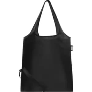 Sabia Recycled Packaway Tote Bag (One Size) (Black) - Black - Bullet