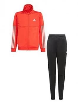 Adidas Boys Junior B Team Tracksuit - Red/Black