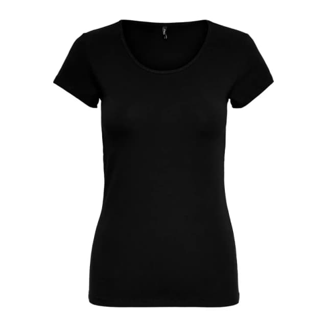 Only Womens T-Shirt Only manches courtes Live love life col rond Noir Female L
