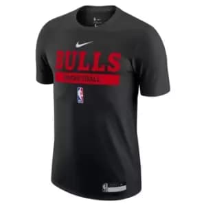 Nike Bulls Mens Nike Dri-FIT NBA Practice T-Shirt - Black