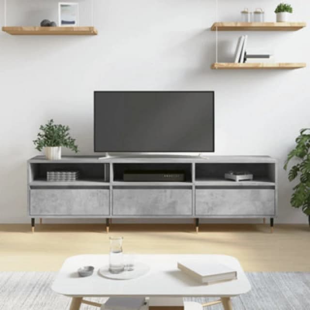 Vidaxl TV Cabinet Concrete Grey 150X30X44.5cm Engineered Wood