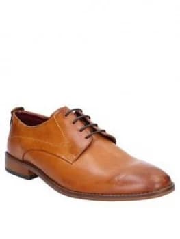 Base London Base London Script Washed Leather Lace Up Shoe, Tan, Size 10, Men