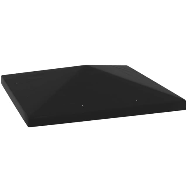 Outsunny 3 x 3(m) Gazebo Canopy Replacement Cover - UPF30+ - Black TJ Hughes Grey 5063603712164