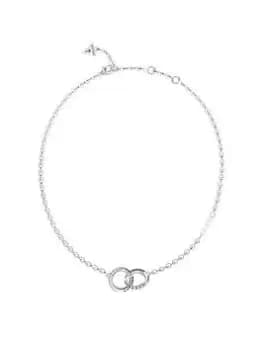 Guess Forever Links 16-18'' Mini Forever Links Necklace Silver, Women