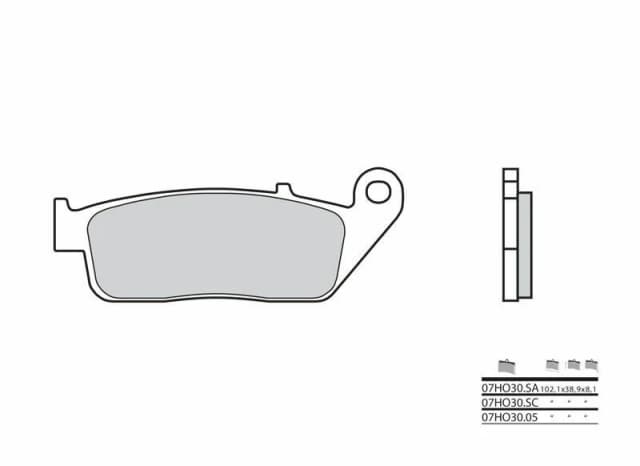 Brembo S.p.A. Street Carbon Ceramic Brake pads - 07HO3005