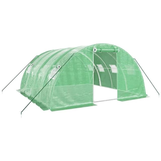 vidaXL Greenhouse with Steel Frame Green 16 m 4x4x2 m, Green 3188061