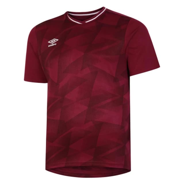 Umbro Umbro Men Triassic Logo Short-Sleeved Jersey in Red Size: Small Red S Male 5063425546831