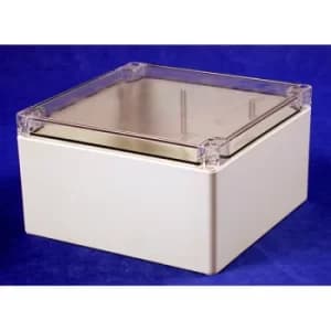 Hammond 1554S2GYCL Watertight PC Enclosure Clear Lid 160 x 160 x 9...