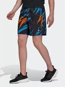 adidas TRVL Tiger Camo Shorts, Black Size XL Men