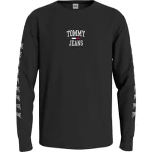 Tommy Jeans Homespun Long Sleeve T Shirt - Black