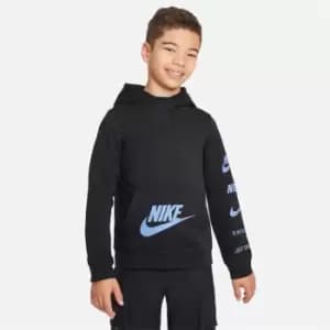 Nike Sportswear Standard Issue Big Kids Pullover Fleece Hoodie - Black