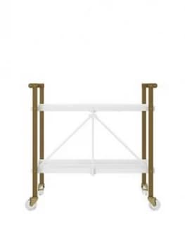 Cosmoliving Trevia Folding Cart - White/ Gold