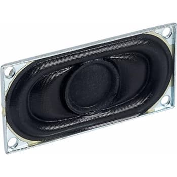 350208 Miniature Loudspeaker Rectangular 40 x 20mm 4 Ohm - R-tech