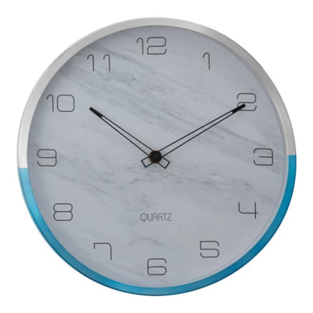 Premier Housewares Interiors by Premier Elko Veined Wall Clock Blue