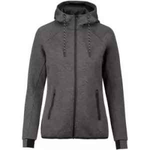 Proact Womens/Ladies Performance Hooded Jacket (S) (Deep Grey Heather)