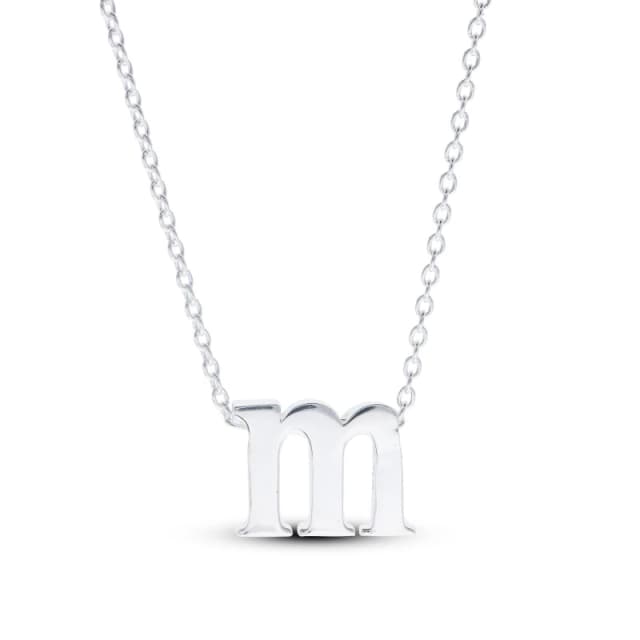 Be You Sterling Silver lowercase Initial Necklace Silver female H