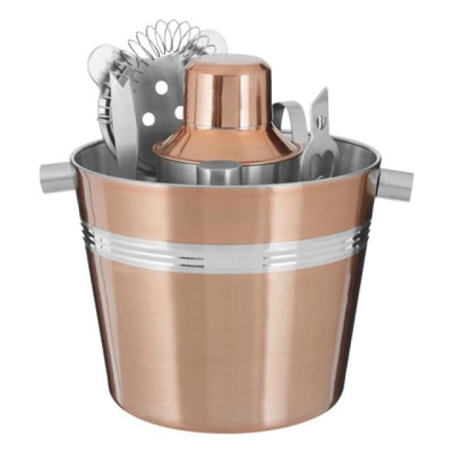 Orsina 7Pc Bar Set With Rose Gold Finish