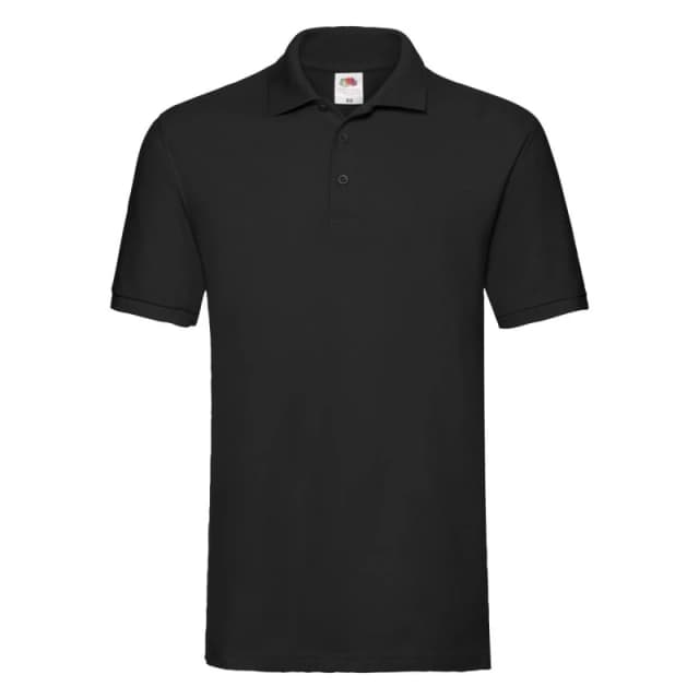 Fruit Of The Loom Fruit of the Loom Men Premium Pique Polo Shirt in Black Size: Small Black S Male 5063470860036
