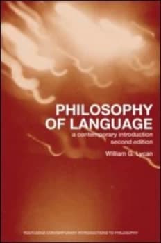 Philosophy of Language by William G Lycan Book