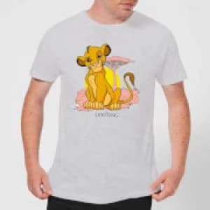 Disney Lion King Simba Pastel Mens T-Shirt - Grey - 3XL