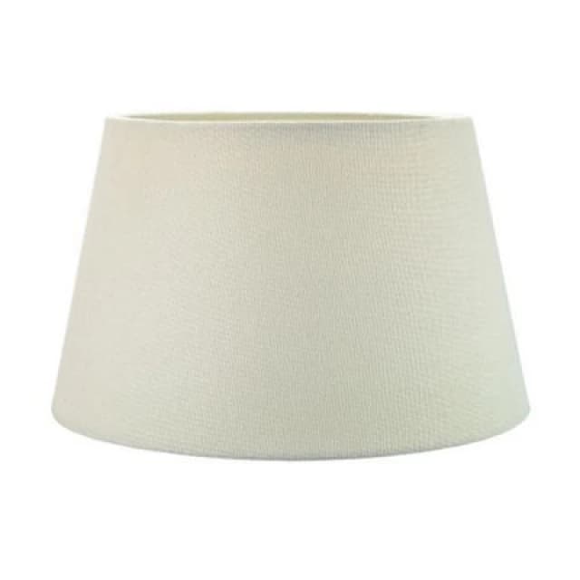 Happy Homewares Traditional 12" Cream Linen Fabric Drum Table/pendant Lampshade 60W Maximum