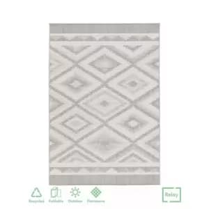Recycled Diamond Rug - Grey - 120x170cm