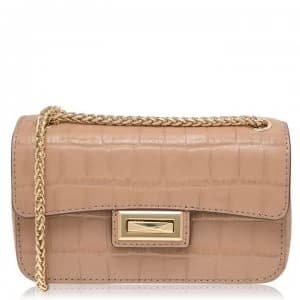 DKNY Jojo Crocodile Small Flap Over Cross Body Bag - SandCastle 7SC
