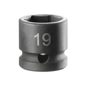 Facom NSS.19A 6-Point Stubby Impact Socket 1/2in Drive 19mm FCMNSS19A