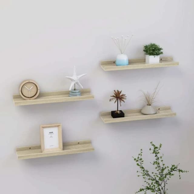 VIDAXL Wall Shelves 4 pcs Sonoma Oak 40x9x3cm Vidaxl 8720286417850