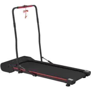 Homcom - Walking Machine w/ LED Display & Remote Control Exercise Jogging Fitness - Black, Red
