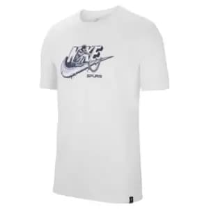 Nike Tottenham Hotspur Futura T-Shirt 2023 2024 Adults - White
