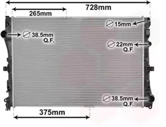 VAN WEZEL 30012702 Engine radiator Aluminium, Brazed cooling fins Radiator,engine cooling (470)