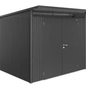Biohort AvantGarde Double Door Metal Garden Shed 8ft5 x 8ft5 A6 - Metallic Dark Grey