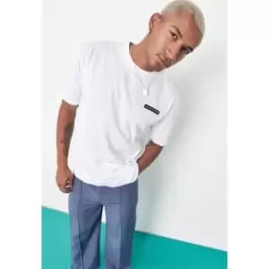 Mennace Badge Oversized T Shirt - White