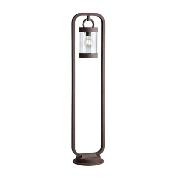 Sambesi Modern 100cm Outdoor Bollard Rusty IP44 with Dusk sensor
