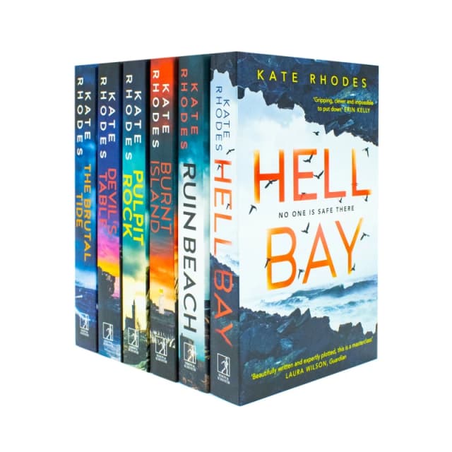 Kate Rhodes Ben Kitto Series Collection Devil's Table Burnt Island Ruin Beach Pulpit Rock Hell Bay The Brutal Tide Kate Rhodes Books