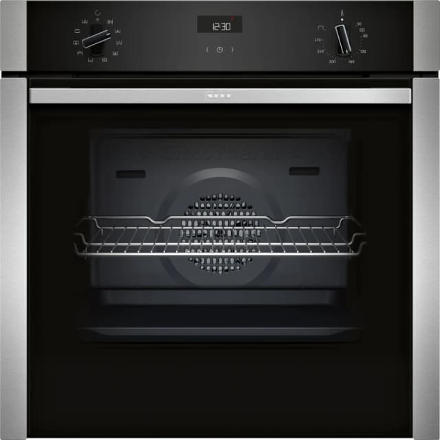 Neff N50 B3ACE4AN3B Slide and Hide Electric Single Oven - Stainless Steel B3ACE4AN3B Stainless steel