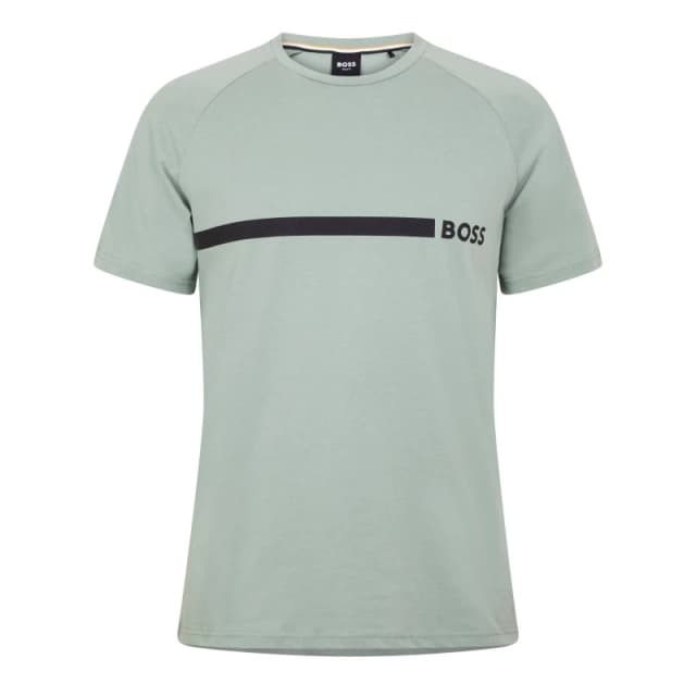 Boss Mens Logo Cotton Short Sleeve Crew Neck Slim Fit T-Shirt Pastel Green330 male 2XL