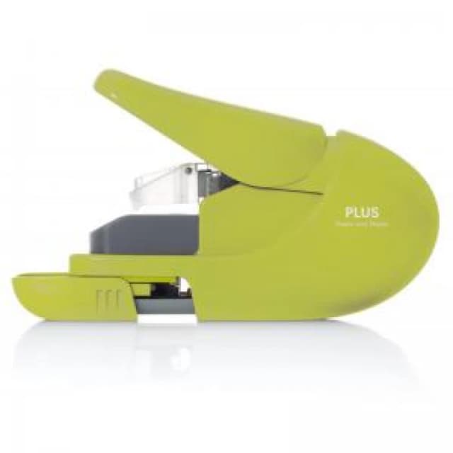 Plus by Pentel Plus By Pentel Staple-Free Handy Stapler Power Assist Mechanism 5 Sheet Capacity Green 31146 31146